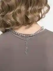 Серебряный цепочка двойная женская на шею
