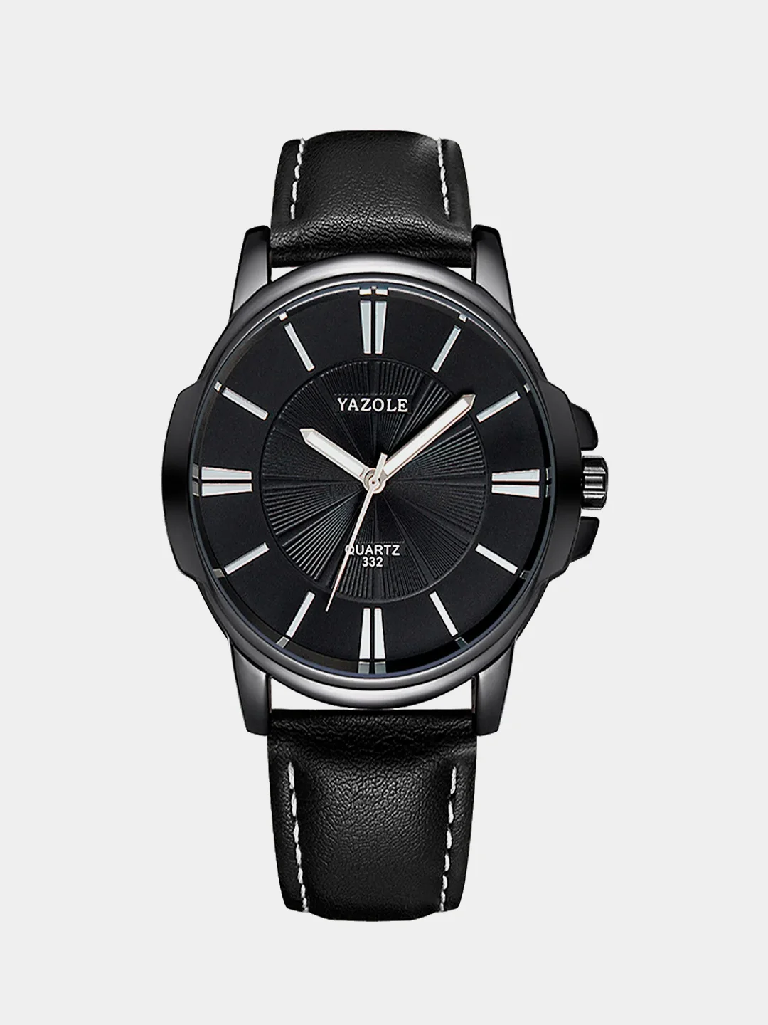 Черный мужские часы Yazole 332, в подарочной коробке
