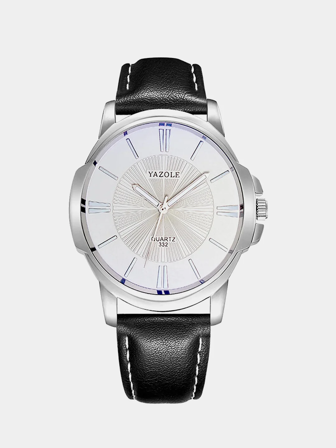 Серебряный мужские часы Yazole 332, в подарочной коробке