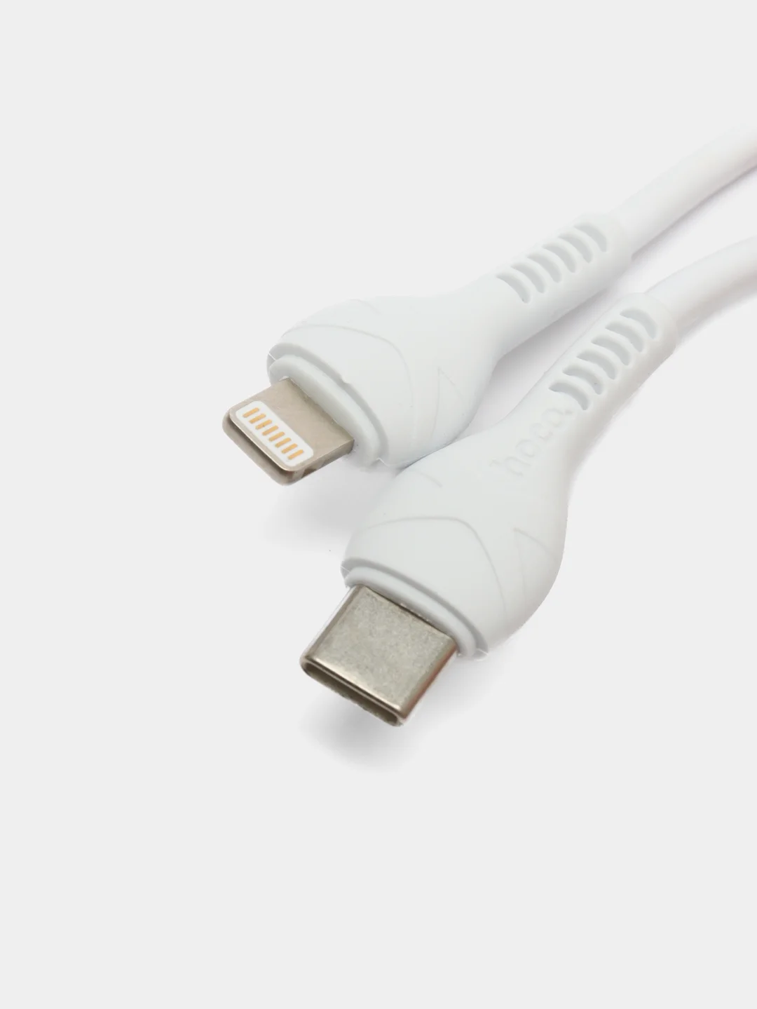Белый сетевое зарядное устройство Hoco N13 с кабелем Type-C, Lightning / айфон / iPhone