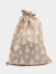 Зеленый новогодние льняные мешочки для подарков "Арт Люкс",  1-5шт, 9-40см
