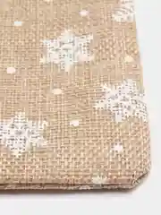 Белый новогодние льняные мешочки для подарков "Арт Люкс",  1-5шт, 9-40см
