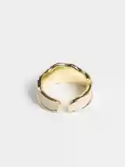 Белый широкое кольцо женское Vintage, с эмалью, регулируемый размер
