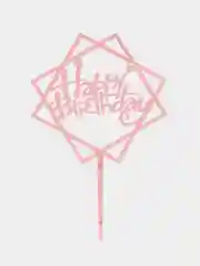 Пудровый украшение для торта "С днем родждения", топпер "Happy Birthday"