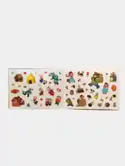 Коричневый книга с наклейками "100 наклеек"