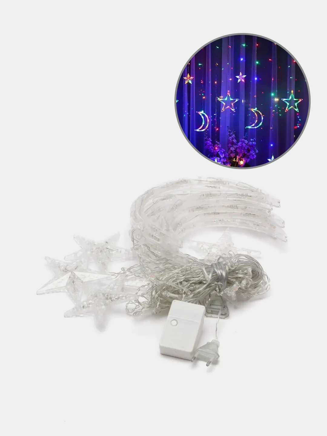 Конфетный гирлянда-штора, 2 вида, 2,8 х 0,9, LED