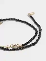 Черный ожерелье женское, из бисера