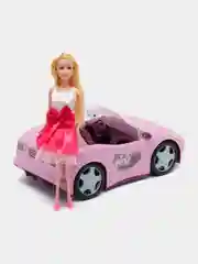 Розовый кукла с автомобилем