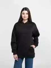 Черный толстовка, худи оверсайз женская
