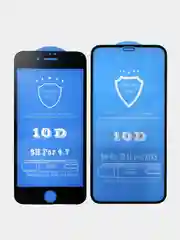 Черный защитное стекло 10D для iPhone XR, 11, 12, 13, 14, Pro, Max, mini, 6, 6s, 7, 8, Plus, XS