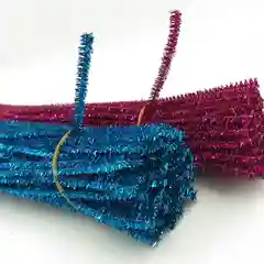Зеленый синельная проволока, блестящая, моно-цвета