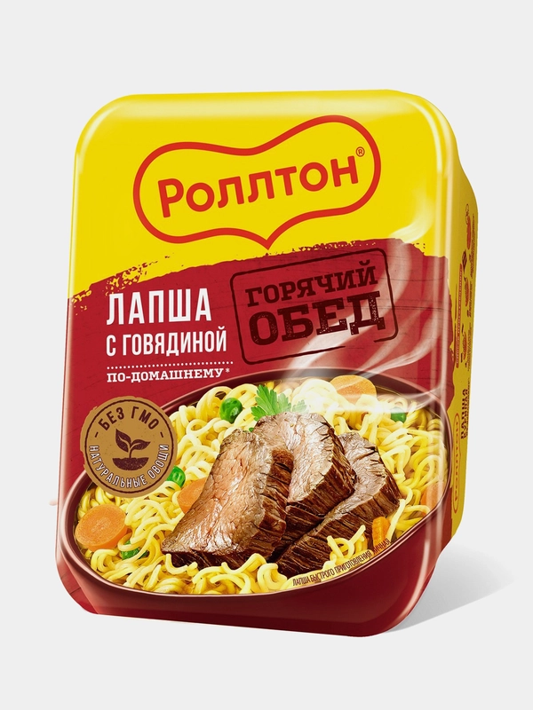 Лапша Роллтон с говядиной по-домашнему 90г