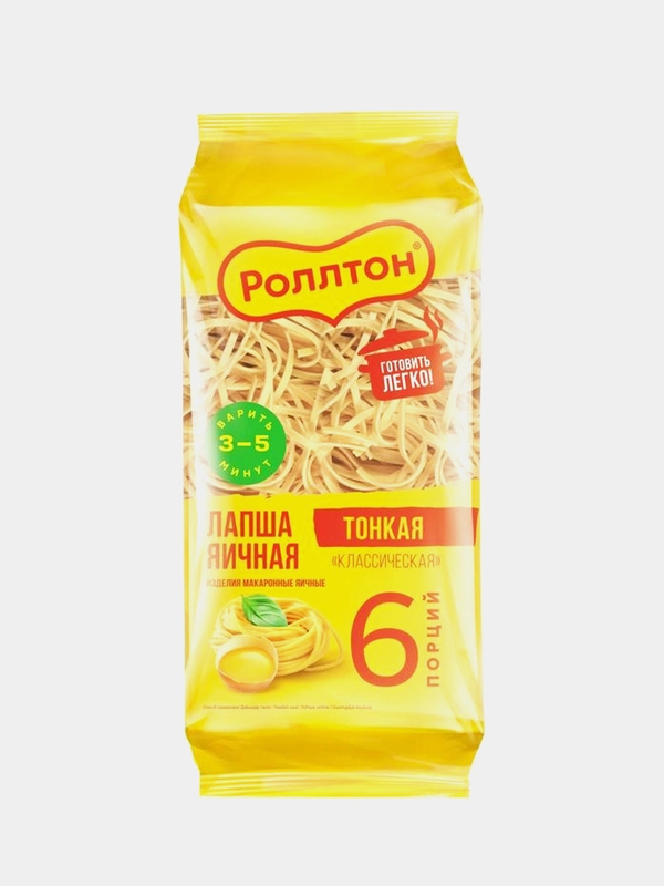 Лапша "Роллтон" яичная Классическая 400 г
