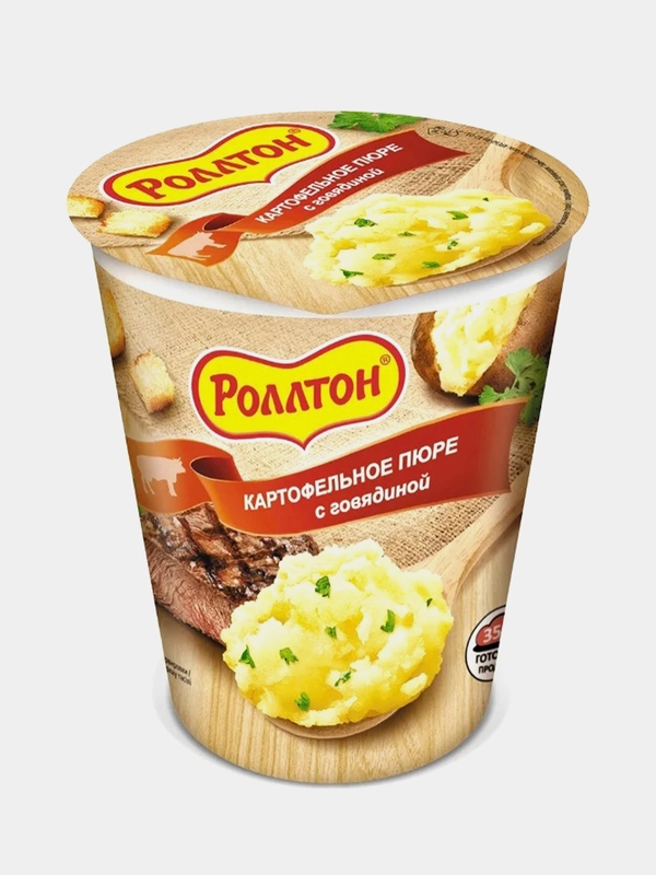 Пюре "Роллтон" б/п 55 г говядина (стакан)