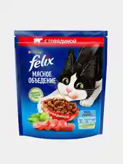 Сухой корм для кошек Felix Мясное объедение с говядиной, 600 г