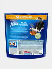 Сухой корм для кошек Felix "Мясное объедение", с курицей, 1,3 кг