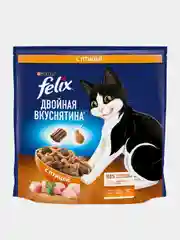 Сухой корм для кошек Felix "Двойная Вкуснятина", с птицей, 1,3 кг