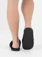 Черный мягкие женские тапочки