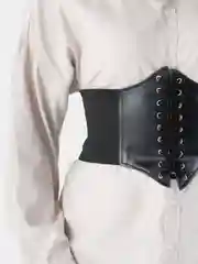 Черный корсет женский, на шнуровке, эластичный