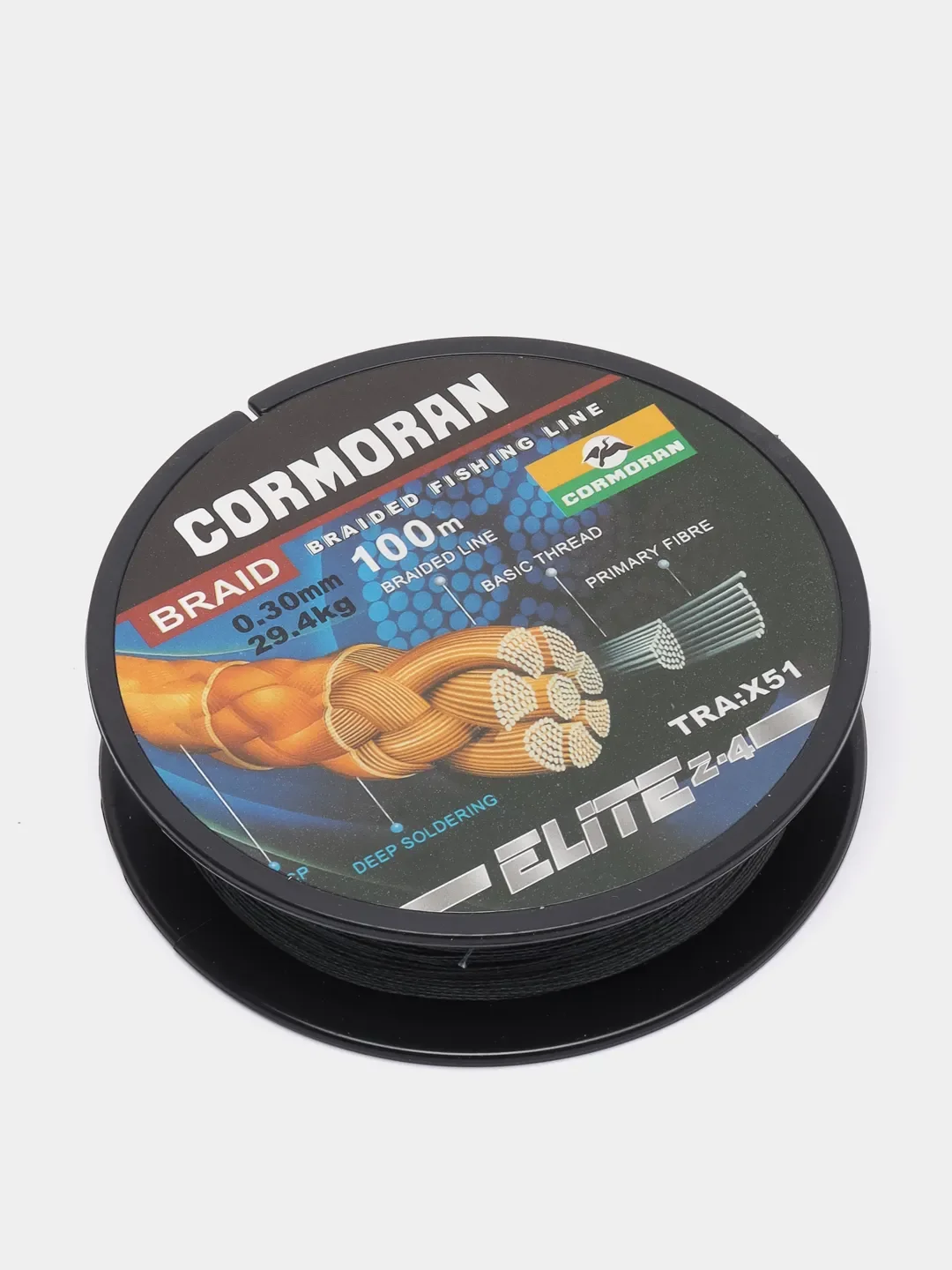 Плетёный шнур рыболовный Cormoran Dyneema Braid Elite Z-4, 100 м