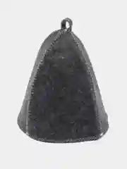 Черный шапка банная, классическая, с вышивкой