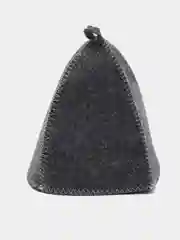 Зеленый шапка банная, классическая, с вышивкой