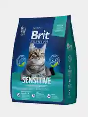 Корм сухой Brit Premium для кошек при чувствительном пищеварении, ягненок и индейка, 8кг