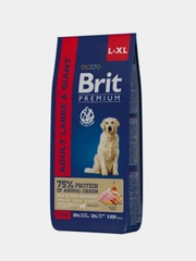 Корм сухой Brit Premium, для крупных и гигантских пород собак, курица, 15 кг