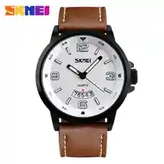 Белый мужские наручные часы Skmei 9115 в подарочной упаковке