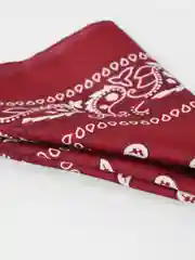 Бордовый бандана унисекс, с классическим принтом