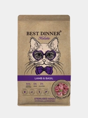 Корм сухой Best Dinner Cat Adult Holistic для стерилизованных кошек, ягненок, 1,5кг
