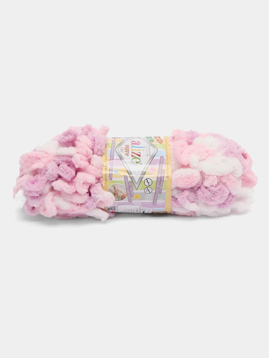 Сиреневый пряжа Alize Puffy Color, петельки, 5 штук, микрополиэстер