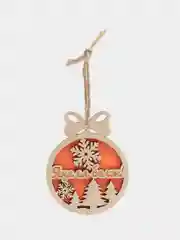 Алый новогодние елочные игрушки из дерева
