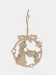 Золотой новогодние елочные игрушки из дерева