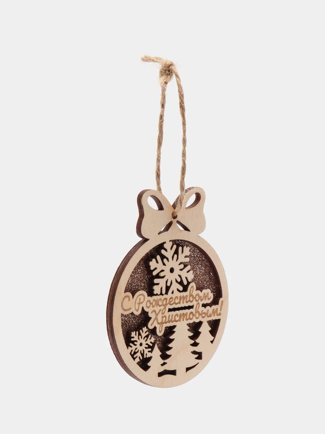 Серый новогодние елочные игрушки из дерева