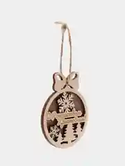 Серый новогодние елочные игрушки из дерева