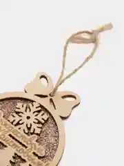Серый новогодние елочные игрушки из дерева