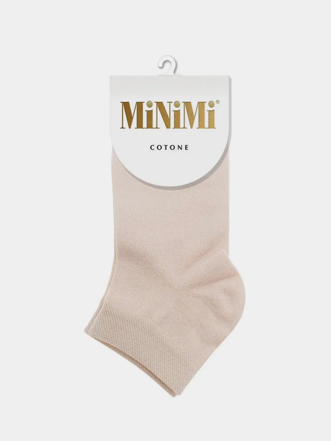 Бежевый женские носки MiNiMi Cotone 1201, укороченные, всесезонные