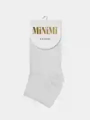Белый женские носки MiNiMi Cotone 1201, укороченные, всесезонные