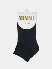 Черный женские носки MiNiMi Cotone 1201, укороченные, всесезонные