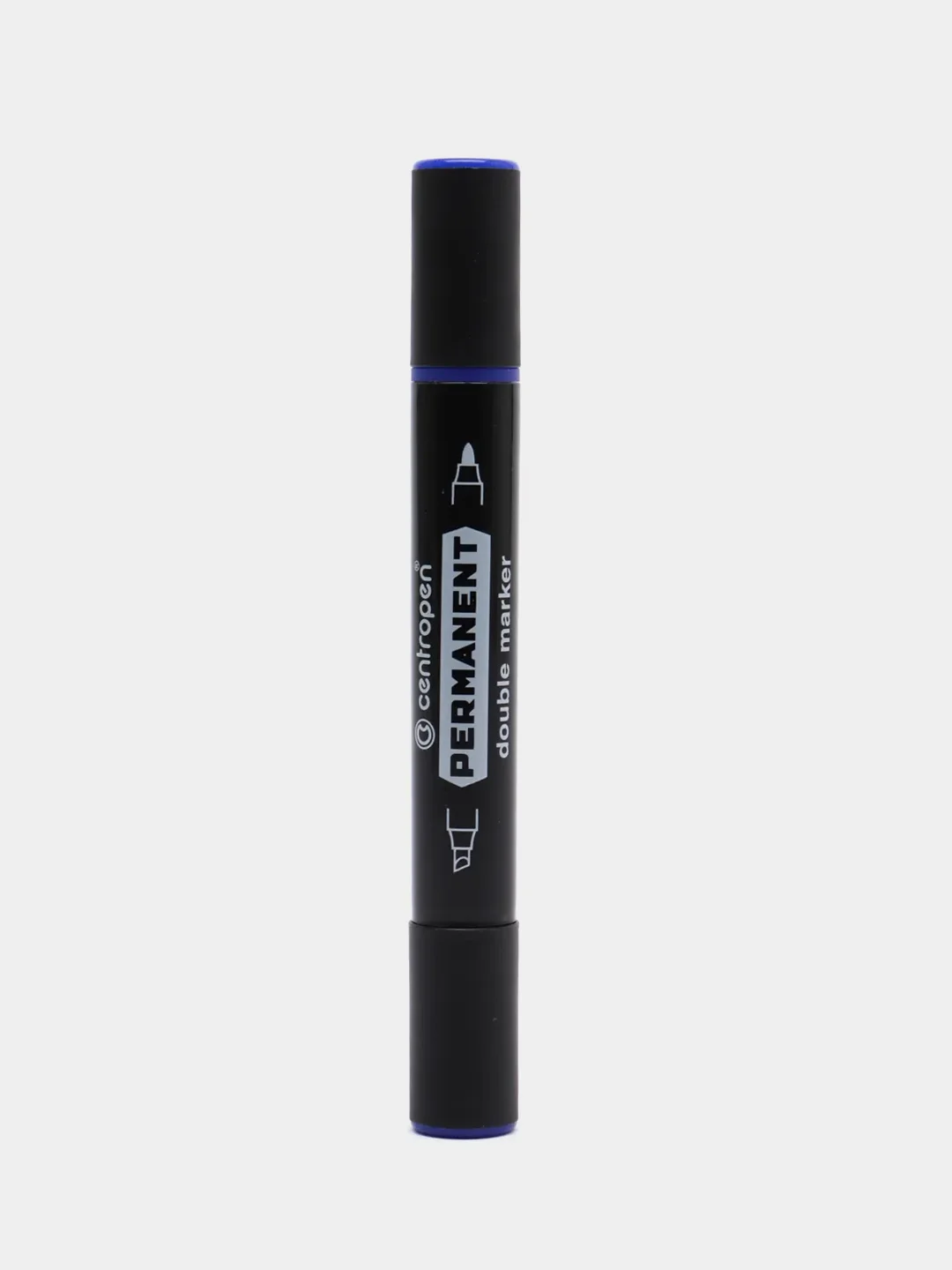 Маркер перманентный двусторонний Centropen, синий