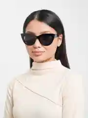 Угольный женские солнцезащитные очки "Кошачий глаз" MIRSEE