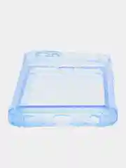 Синий чехол iPhone 11, 15 Pro, 14 Max, 13, 12, XR, XS, 6, 7, 8 Plus, SE, с карманом для карт, прозрачный