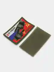 Хаки шеврон нашивка на липучке Zа мир V мире