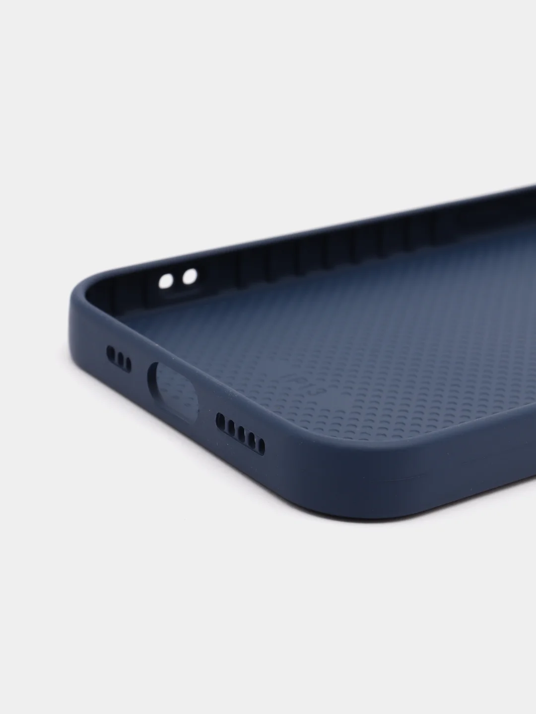 Темно-синий чехол iPhone 11, 12, 13 Pro Max, 14 Plus, твердый пластиковый глянцевый под стекло