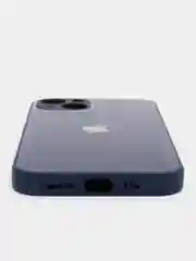 Темно-синий чехол iPhone 11, 12, 13 Pro Max, 14 Plus, твердый пластиковый глянцевый под стекло