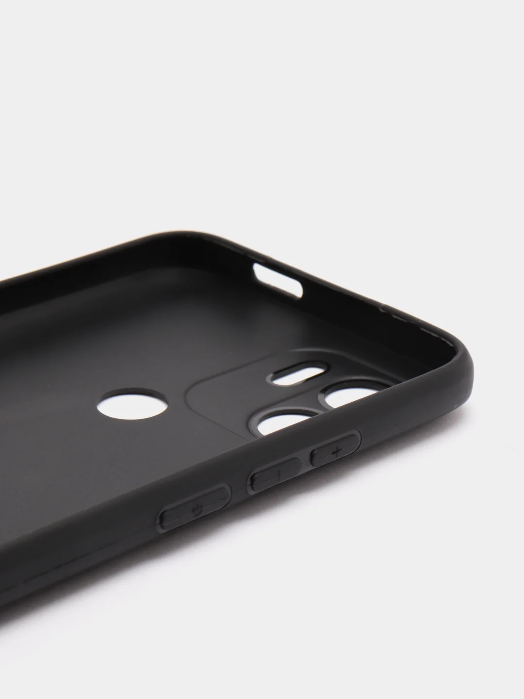 Угольный чехол Xiaomi Redmi A1+ Plus A2+ Poco C51 (Сяоми Редми А1+ Плюс) черный силиконовый