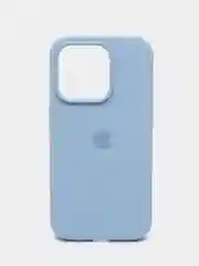 Светло-синий чехол Silicone Case для iPhone 14, 14 Pro, 14 Plus, 14 Pro Max, с закрытым низом