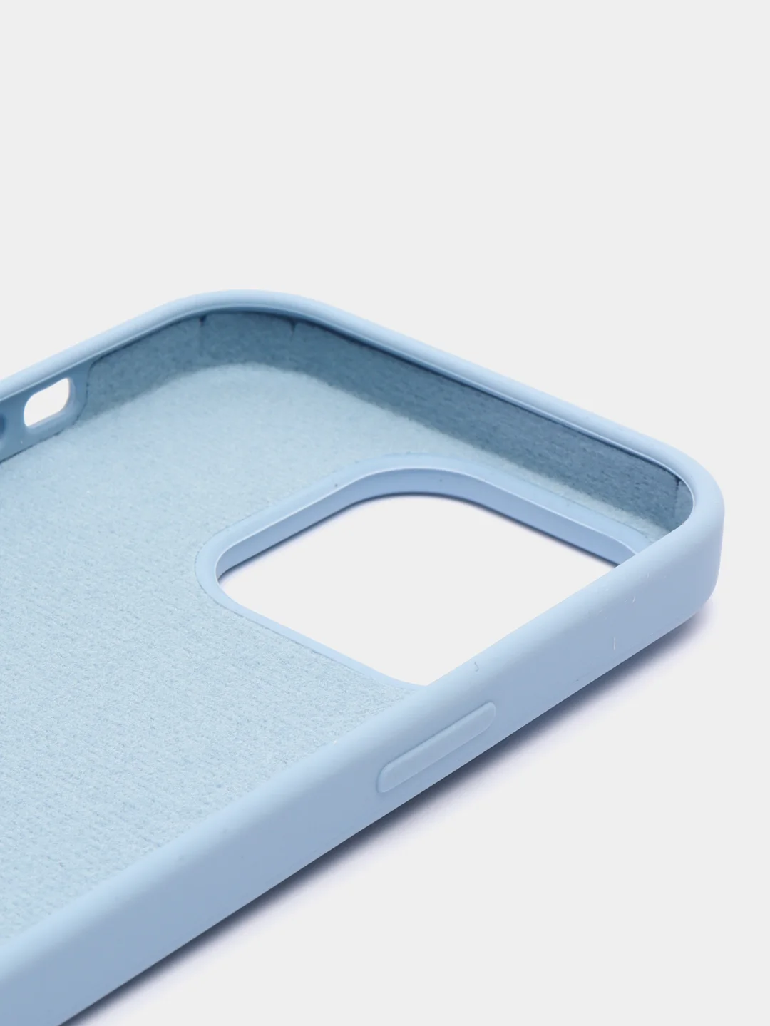 Светло-синий чехол Silicone Case для iPhone 14, 14 Pro, 14 Plus, 14 Pro Max, с закрытым низом