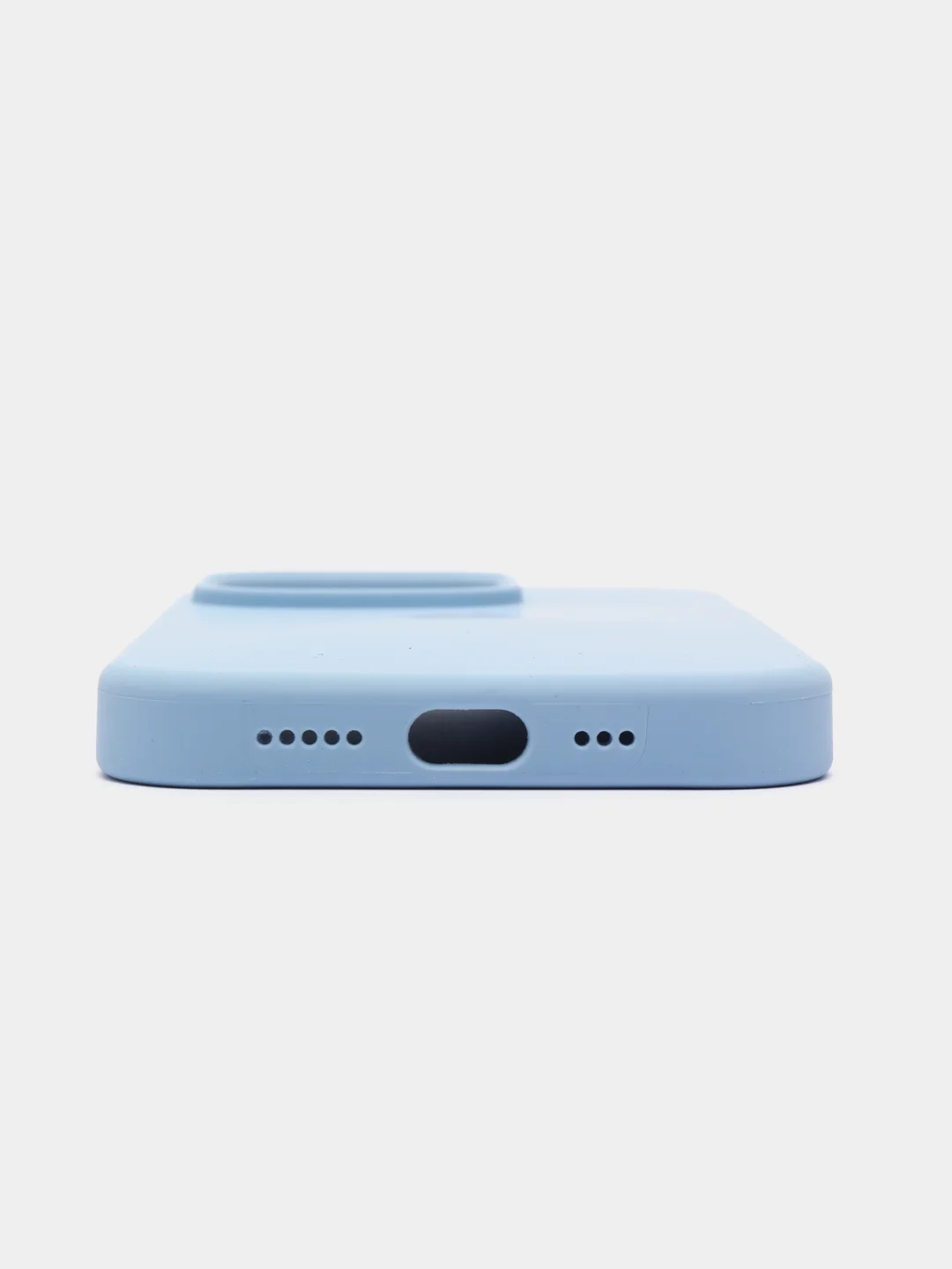 Светло-синий чехол Silicone Case для iPhone 14, 14 Pro, 14 Plus, 14 Pro Max, с закрытым низом